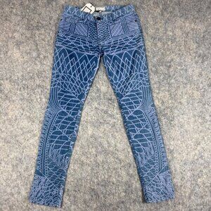 Current/Elliott Mary Katrantzou Jeans Size 27 The Skinny Skyrograph Tonal